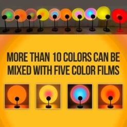 Sunset Lamp - 10 Colors Changing Projector LED Lights - Sunset Projection Lamp - 360 Degree Rotation For Christmas Decorations Photography/Party/Bedroom/Home Decor Sunset Lamps - Sun Light Projector -Xmas Lighting Shop 61L86a2Je1L. AC SL1000