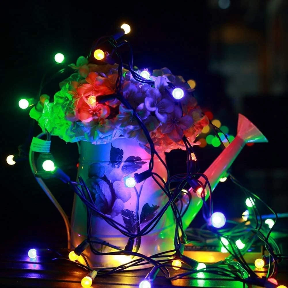 18.6Ft 50 LED Indoor Outdoor Decorative Christmas String Lights, Waterproof Globe Ball Fairy String Lights For Garden, Patio, Fence, Holiday, Party, Balcony (Multi-Colored) 7 18.6Ft 50 LED Indoor Outdoor Decorative Christmas String Lights, Waterproof Globe Ball Fairy String Lights For Garden, Patio, Fence, Holiday, Party, Balcony (Multi-Colored) - Image 7
