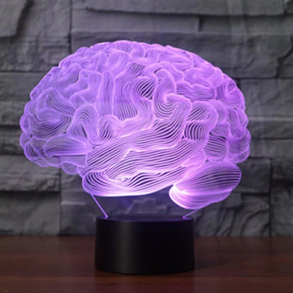 YTDZLTD Creative 3D Brain Night Light 16 Colors Changing USB Power Remote Control Touch Switch Decor Lamp Optical Illusion Lamp LED Table Desk Lamp Children Kids Christmas Brithday Gift 4 YTDZLTD Creative 3D Brain Night Light 16 Colors Changing USB Power Remote Control Touch Switch Decor Lamp Optical Illusion Lamp LED Table Desk Lamp Children Kids Christmas Brithday Gift - Image 4