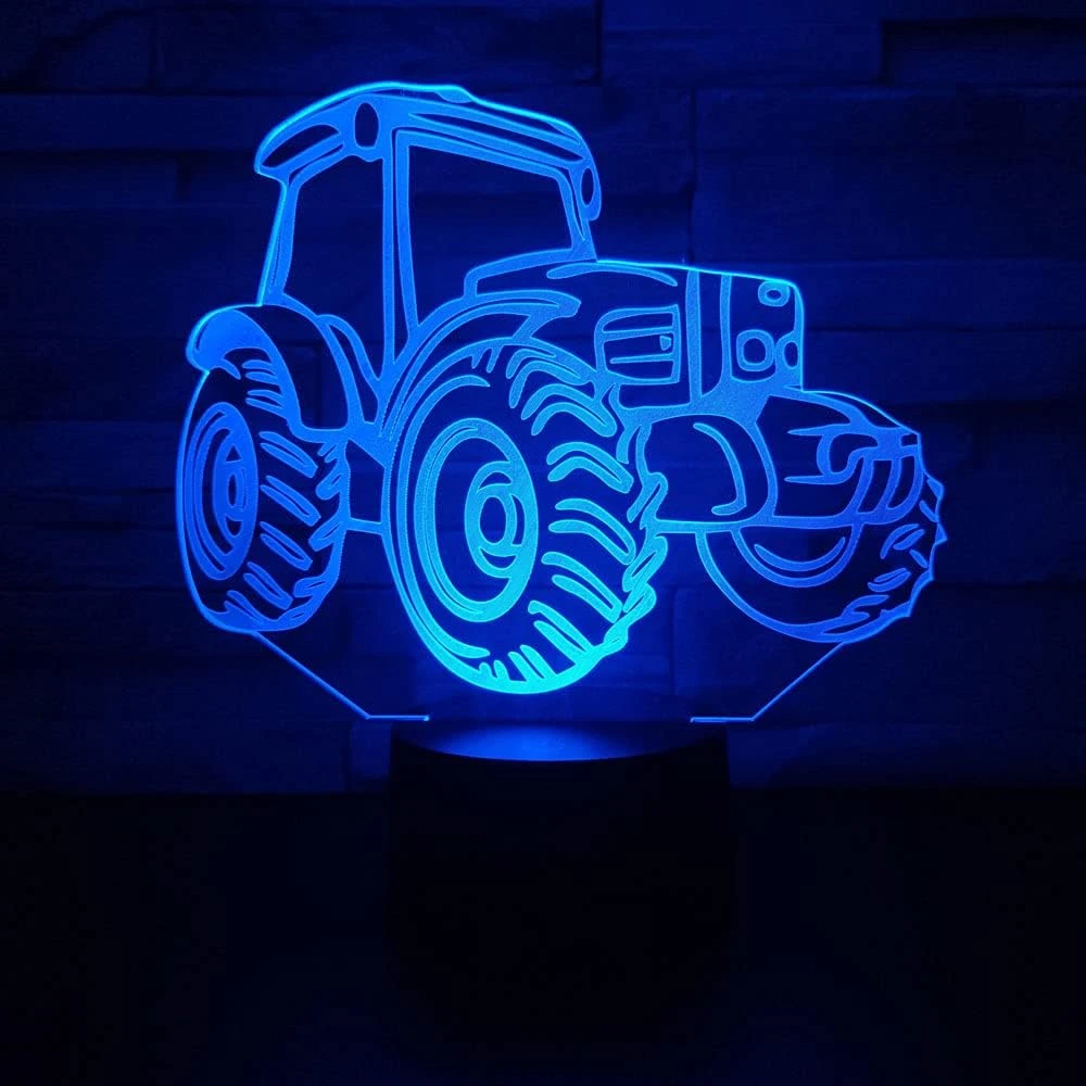 Glorivo Tractor Night Light,16 Colors Remote Control & Smart Touch Dimmable 3D Illusion Bedside Lamp,Bedroom Decoration Birthday Christmas Toy Gift For Kids Boys Girls Friends 3 Glorivo Tractor Night Light,16 Colors Remote Control & Smart Touch Dimmable 3D Illusion Bedside Lamp,Bedroom Decoration Birthday Christmas Toy Gift For Kids Boys Girls Friends - Image 3