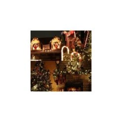 DBFAIRY 2 Pack-16.4ft Outdoor Christmas Tree String Lights 50 Warm White LEDs Battery Operated With Remote Control Green Cable 8 Modes Changing For Bedroom Party Xmas Patio Decor -Xmas Lighting Shop 61MC7r26n2L. AC SR10001000