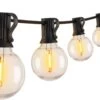 Brightown Outdoor String Lights 38FT(30+8) - LED G40 Globe Patio Energy Saving With 15 Bulbs, Shatterproof Hanging For Christmas Outside Garden Backyard Cafe