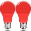 Red Light Bulb 9W (60W Equivalent) E26 Base Non-Dimmable, LED Colored Light Bulbs For Halloween Christmas Party Holiday Lighting 2-Pack