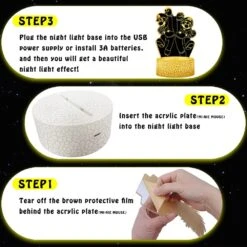 Hatraky 3D Anime Toys Night Light For Kids, 16 Color Change Decor Lamp, Warm White Light For Sleep, Illusion LED Light For Birthday Gifts Christmas Gifts For Boys Girls -Xmas Lighting Shop 61O3v2NtehL. AC SL1000