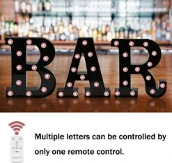 LED Black Alphabet Marquee Letters Sign Light Up Marquee Number Letter Lights Sign With Diamond Bulb For Night Light Home Bar Christmas Lamp Birthday Party Wedding Decoration K -Xmas Lighting Shop 61ODhguy63L. AC SL1000