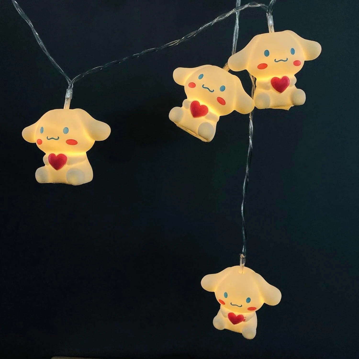 Cute Big Ear Dog Night Light Puppy Dog Lamp Cinnamoroll Light Fairy String Light For Boys Girls Bedroom Birthday Christmas Holiday Decor (1.65m/10led, Heart Dog) 4 Cute Big Ear Dog Night Light Puppy Dog Lamp Cinnamoroll Light Fairy String Light For Boys Girls Bedroom Birthday Christmas Holiday Decor (1.65m/10led, Heart Dog) - Image 4