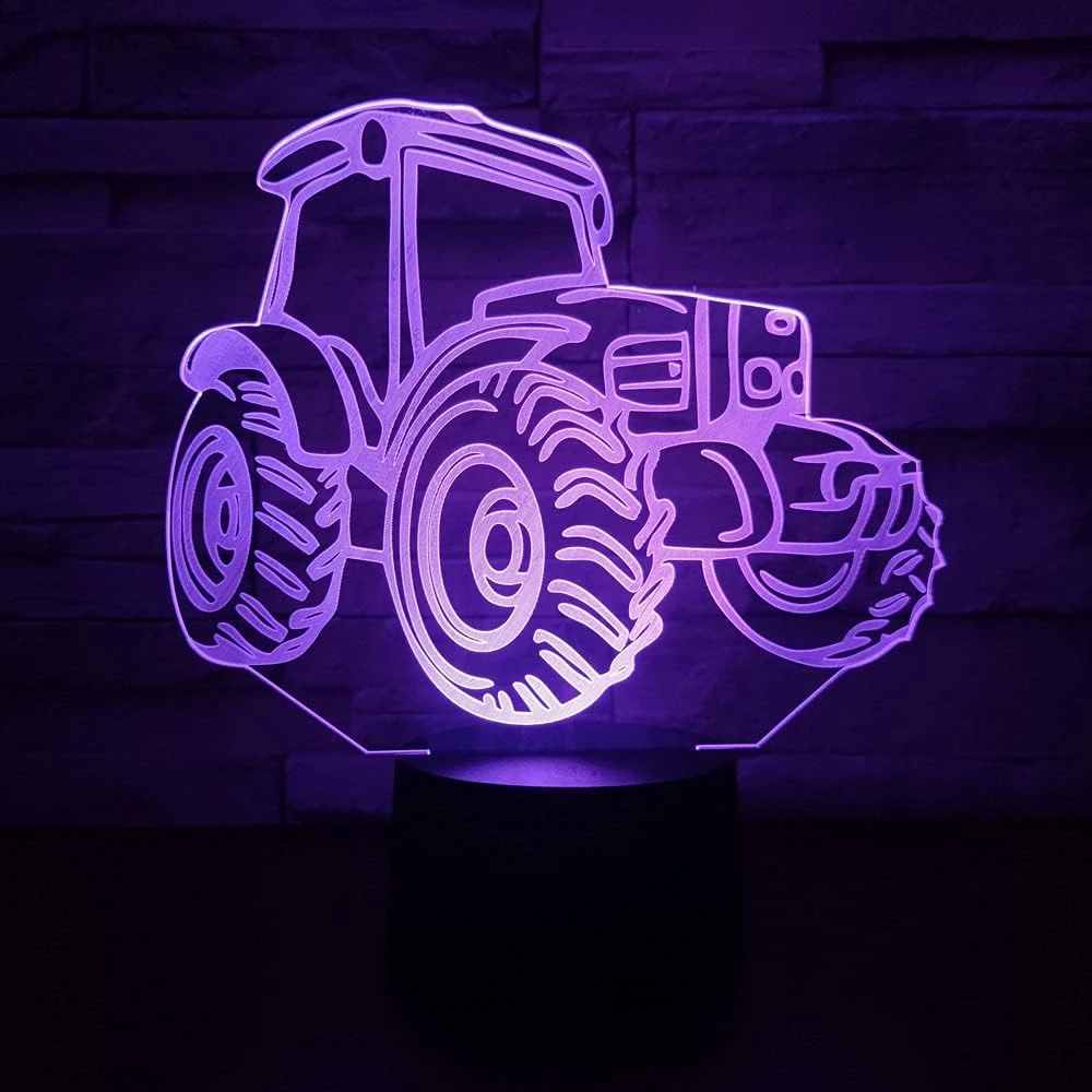 Glorivo Tractor Night Light,16 Colors Remote Control & Smart Touch Dimmable 3D Illusion Bedside Lamp,Bedroom Decoration Birthday Christmas Toy Gift For Kids Boys Girls Friends 6 Glorivo Tractor Night Light,16 Colors Remote Control & Smart Touch Dimmable 3D Illusion Bedside Lamp,Bedroom Decoration Birthday Christmas Toy Gift For Kids Boys Girls Friends - Image 6