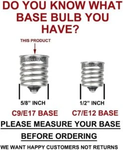 Novelty Lights Incandescent Christmas Replacement Bulbs - Indoor/Outdoor Individual Bulbs For Christmas Tree, Display, More - C9/E17 Intermediate Base, 7 Watt Lights (Clear, 25 Pack) -Xmas Lighting Shop 61QAv5USFhL. AC SL1000