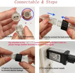 Aokudoni Christmas Lights Outdoor, Upgraded 16 Inch /40cm Meteor Shower Lights 8 Tube Falling Rain Light Icicle String Lights For Xmas Tree New Year Party Wedding Decorations, UL Plug, White -Xmas Lighting Shop 61QILISiUoL. AC SL1000