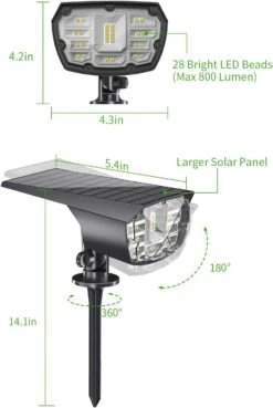 Biling Solar Spot Lights Outdoor, 4Pack 12 Colors Solar Lights For Outside IP67 Waterproof, Solar Landscape Lights Festivals Lights For House Yard Garden Christmas Decorations -Xmas Lighting Shop 61QuzhaOiVL. AC SL1500