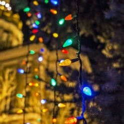 RECESKY C3 Bulbs Christmas String Lights With Built-in Timer - 50 LED 16.4ft Battery String Lights For Outdoor And Indoor, Fairy Lighting Garden, Yard, Garland, House, Xmas Tree, Christmas Decorations -Xmas Lighting Shop 61R0qgGOo3L. AC SL1000