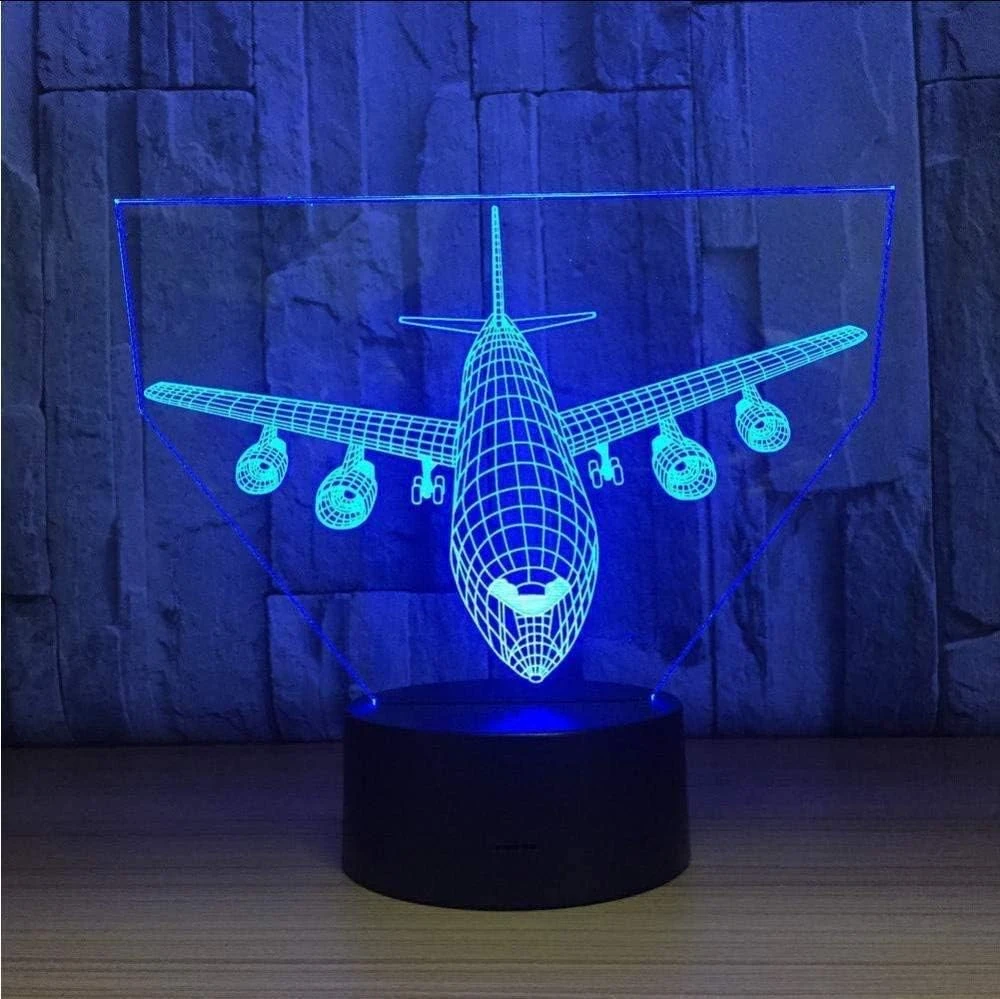 YKLWORLD Airplane Night Light 3D Illusion Lamp 16 Color Changing USB Charging/Battery Powered Touch Control With Remote LED Table Desk Decor Lamps Christmas Birthday Gift For Kid Boy Pilot Plane Lover 1 YKLWORLD Airplane Night Light 3D Illusion Lamp 16 Color Changing USB Charging/Battery Powered Touch Control With Remote LED Table Desk Decor Lamps Christmas Birthday Gift For Kid Boy Pilot Plane Lover