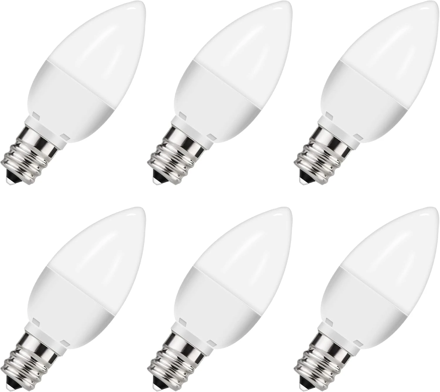 Flaspar LED C7 Night Light Bulb, 1W(10 Watt Equivalent) Candelabra E12 Base Mini LED Bulb, Daylight White 6000K For For Christmas Villages, Chandelier, Ceiling, Low Watt Led Light Bulbs, 6 Pack 1 Flaspar LED C7 Night Light Bulb, 1W(10 Watt Equivalent) Candelabra E12 Base Mini LED Bulb, Daylight White 6000K For For Christmas Villages, Chandelier, Ceiling, Low Watt Led Light Bulbs, 6 Pack