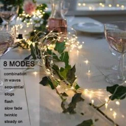 VOOKRY 10 Strands 200 LEDs Solar Fairy Lights Outdoor Waterproof, Solar Powered String Lights 8 Modes Twinkle Lights Firefly Lights For Christmas Patio Party Wedding Tree Yard Decorations(Warm White) 10 VOOKRY 10 Strands 200 LEDs Solar Fairy Lights Outdoor Waterproof, Solar Powered String Lights 8 Modes Twinkle Lights Firefly Lights For Christmas Patio Party Wedding Tree Yard Decorations(Warm White) -Xmas Lighting Shop 61RzHfE475L. AC SL1000