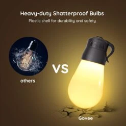 Govee Outdoor String Lights, 48ft IP65 Waterproof Shatterproof Christmas Lights With 15 Dimmable Warm Yellow LED Bulbs, Remote Control Holiday Lights For Balcony, Backyard, Party -Xmas Lighting Shop 61Sf9oTSKBS. AC SL1500