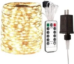 RESNICE LED Fairy String Lights 100FT 300 LEDs Outside Indoor Plug In String Lights Waterproof Remote Control For Living Bed Room, Backyard, Patio, Garden, Porch, Wedding Or Christmas Decorating