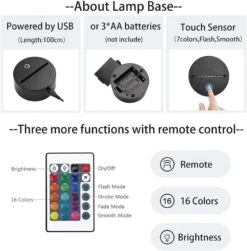 LOUHH Stitch Night Lights, Stitch Gifts - 3D LED Intelligent Remote Control 16-Color Stitch Light For Children's Room Decoration, Christmas Gifts, Children's Day Gift -Xmas Lighting Shop 61TYPIvzIlL. AC SL1019