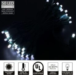 Yongzhenlite 50 Count Wide Angle 5MM Mini LED Christmas Lights,White Led String Lights For Outdoor And Indoor Christmas Trees Decoration,Commercial Grade,Green Wire,17Feet,UL Listed (Cool White) 9 Yongzhenlite 50 Count Wide Angle 5MM Mini LED Christmas Lights,White Led String Lights For Outdoor And Indoor Christmas Trees Decoration,Commercial Grade,Green Wire,17Feet,UL Listed (Cool White) -Xmas Lighting Shop 61U74SY2QuS. AC SL1500