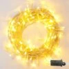 ANZHILE String Lights Plug In Fairy Lights Twinkle Lights Christmas Lights For Indoor Outdoor Bedroom Holiday Decorations,8 Modes Waterproof 33ft 100 LED Warm White,Extendable To 200 LED