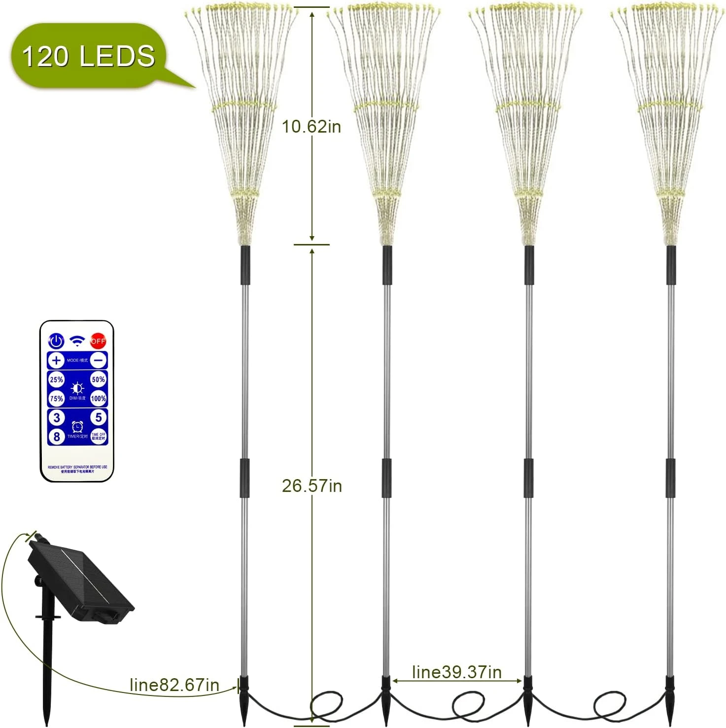 Altantagy Solar Garden Lights, 4 Pack Solar Firework Lights, 8 Mode Solar Garden Decorative Lights, Solar Outdoor Lights For Walkway Pathway Backyard Christmas Decoration Parties 5 Altantagy Solar Garden Lights, 4 Pack Solar Firework Lights, 8 Mode Solar Garden Decorative Lights, Solar Outdoor Lights For Walkway Pathway Backyard Christmas Decoration Parties - Image 5