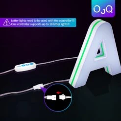 LED Letter Marquee Sign Lights - Lighted Letter Glitter Alphabet Music Sync Color Changing Letters Lights For Boy Girl Gift Birthday Christmas Wedding Home Bar Wall Night Light Decoration (Controller) -Xmas Lighting Shop 61UcQeI1CBL. AC SL1500