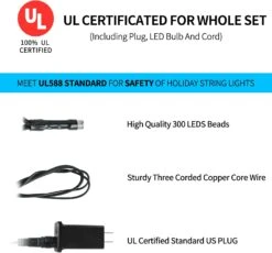 MZD8391 Color Changing Christmas String Lights Outdoor Indoor, 108FT 300 LED Warm White Multicolor Fairy Lights, END To END Connect, Waterproof Christmas Tree Lights Timer Remote -Xmas Lighting Shop 61UvalX0ghL. AC SL1500