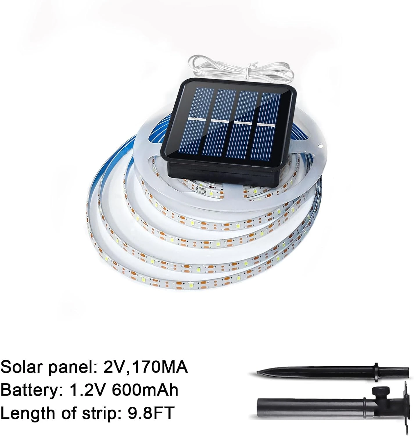 Solar Lights LED Strip Outdoor String Lights Waterproof 10ft Garden Path Deck Christmas Decorative Lighting 9 Solar Lights LED Strip Outdoor String Lights Waterproof 10ft Garden Path Deck Christmas Decorative Lighting - Image 9