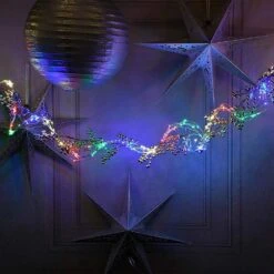 JosMega 2 Pack Solar Powered Fairy String Lights Outdoor Waterproof 8 Modes Twinkle Christmas Decorations Lights, Each 33ft-100LED, 40ft-120LED, 66ft-200LED, 80ft-240LED, Auto On/Off (Multicolor, 33) -Xmas Lighting Shop 61WrW7DNSjL. AC SL1000