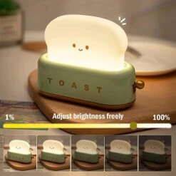 LOUHH Toaster Lamp, Cute Desk Decor Lamp -Toast Light With Dimmable Light And Timer Settings For Birthday Gifts, Christmas Gifts, Children's Day Gifts, Desk Decorations (Green) -Xmas Lighting Shop 61Wwi6cN8KL. AC SL1200