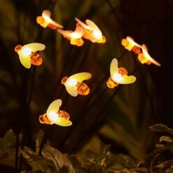Wuchyu Upgraded 4-Pack Solar Firefly Fairy Lights For Outdoor Yard Decorations, Waterproof Solar Swaying Bee Stake Lights, Outside Solar Decorative Porch Lights For Garden Halloween Christmas Decor -Xmas Lighting Shop 61XBTTqRKKL. AC SL1500