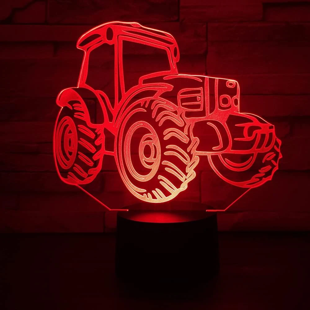 Glorivo Tractor Night Light,16 Colors Remote Control & Smart Touch Dimmable 3D Illusion Bedside Lamp,Bedroom Decoration Birthday Christmas Toy Gift For Kids Boys Girls Friends 5 Glorivo Tractor Night Light,16 Colors Remote Control & Smart Touch Dimmable 3D Illusion Bedside Lamp,Bedroom Decoration Birthday Christmas Toy Gift For Kids Boys Girls Friends - Image 5