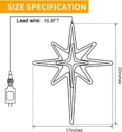 22" Bethlehem Star Outdoor Christmas Lights 90 LEDs Christmas Tree Lights Hanging Lights Mains Powered Polaris Christmas Decorations,Star Of Bethlehem Lights For New Year Holiday Wedding Party Decor 11 22" Bethlehem Star Outdoor Christmas Lights 90 LEDs Christmas Tree Lights Hanging Lights Mains Powered Polaris Christmas Decorations,Star Of Bethlehem Lights For New Year Holiday Wedding Party Decor -Xmas Lighting Shop 61YTqCDxUJL. AC SL1170