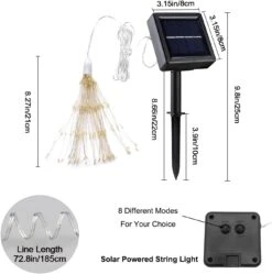 Crayfomo 200 LED Solar Starburst Light, Outdoor Chandelier Lights, 2 Pack Garden String Lights, 8 Modes Hanging Decorative Christmas Lights For Garden Patio Yard Path 9 Crayfomo 200 LED Solar Starburst Light, Outdoor Chandelier Lights, 2 Pack Garden String Lights, 8 Modes Hanging Decorative Christmas Lights For Garden Patio Yard Path -Xmas Lighting Shop 61b o sGlNL. AC SL1500