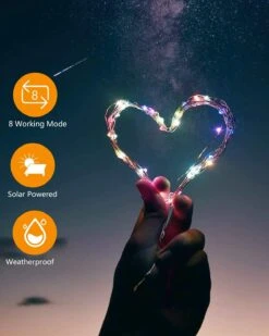 Kolpop Solar String Lights, 78.7FT 240LED Solar Fairy Lights 8 Modes Copper Wire Solar Powered Fairy Lights Outdoor Waterproof For Christmas, Garden, Yard, Party, Camping, Patio, Tree (Multi-Color) -Xmas Lighting Shop 61bI7hPeLkL. AC SL1500