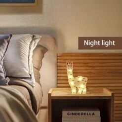WHATOOK Llama Night Light, Llama Gifts For Girls, LED Alpaca Night Lamp For Kids Bedroom, Light Up Llama Decor Signs Wall Table Bedside Decoration For Girls Room, Christmas Birthday Llama Gifts -Xmas Lighting Shop 61dJgrMGKiL. AC SL1001