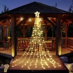 Bunny Chorus Christmas Decorations, 8 Modes 317 LED Outdoor Christmas Star Lights With 12" Topper Star, Waterfall Christmas Tree Lights For Christmas Décor, Holiday Decoration, Warm White -Xmas Lighting Shop 61djqlws5XL. AC SL1000
