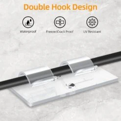 GLANZEN Hooks For Outdoor String Lights, 30pcs Outdoor Light Clips With Waterproof Adhesive Strips, Heavy Duty Cable Clip For Hanging Christmas Light Outside Indoor Cables Cord Holders Rope Organizer -Xmas Lighting Shop 61eb8wtGyzL. AC SL1500