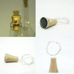 Decorman 10 Pack Solar Powered Wine Bottle Lights, 10 LED Waterproof Copper Cork Shaped Lights For Wedding/Christmas/Outdoor/Holiday/Garden/Patio/Yard/Pathway Decor (Warm White) -Xmas Lighting Shop 61eegstjhaL. AC SL1500