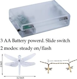 Dragonfly Starry String Lights 10ft 20 LED Decorative Twinkle Fairy Lighting Strand Battery Powered With 2 Modes For Bedroom Wedding Birthday Party Christmas Decor (Multi-Colored) 11 Dragonfly Starry String Lights 10ft 20 LED Decorative Twinkle Fairy Lighting Strand Battery Powered With 2 Modes For Bedroom Wedding Birthday Party Christmas Decor (Multi-Colored) -Xmas Lighting Shop 61ei92sXmAL. AC SL1500