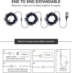 Flacchi Christmas Lights 82 Ft 200 LED Timer 8 Modes Low Voltage String Lights Indoor Outdoor White -Xmas Lighting Shop 61fFZIgnoFL. AC SL1500
