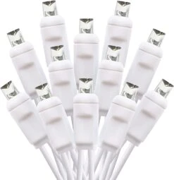 Erlandens 50ft 100 Cool White UL Certified LED Mini String Lights 5mm Wide Angle Christmas Lights Outdoor, Commercial Grade Holiday Lights IP65 Waterproof, Spacing 6in White Wire