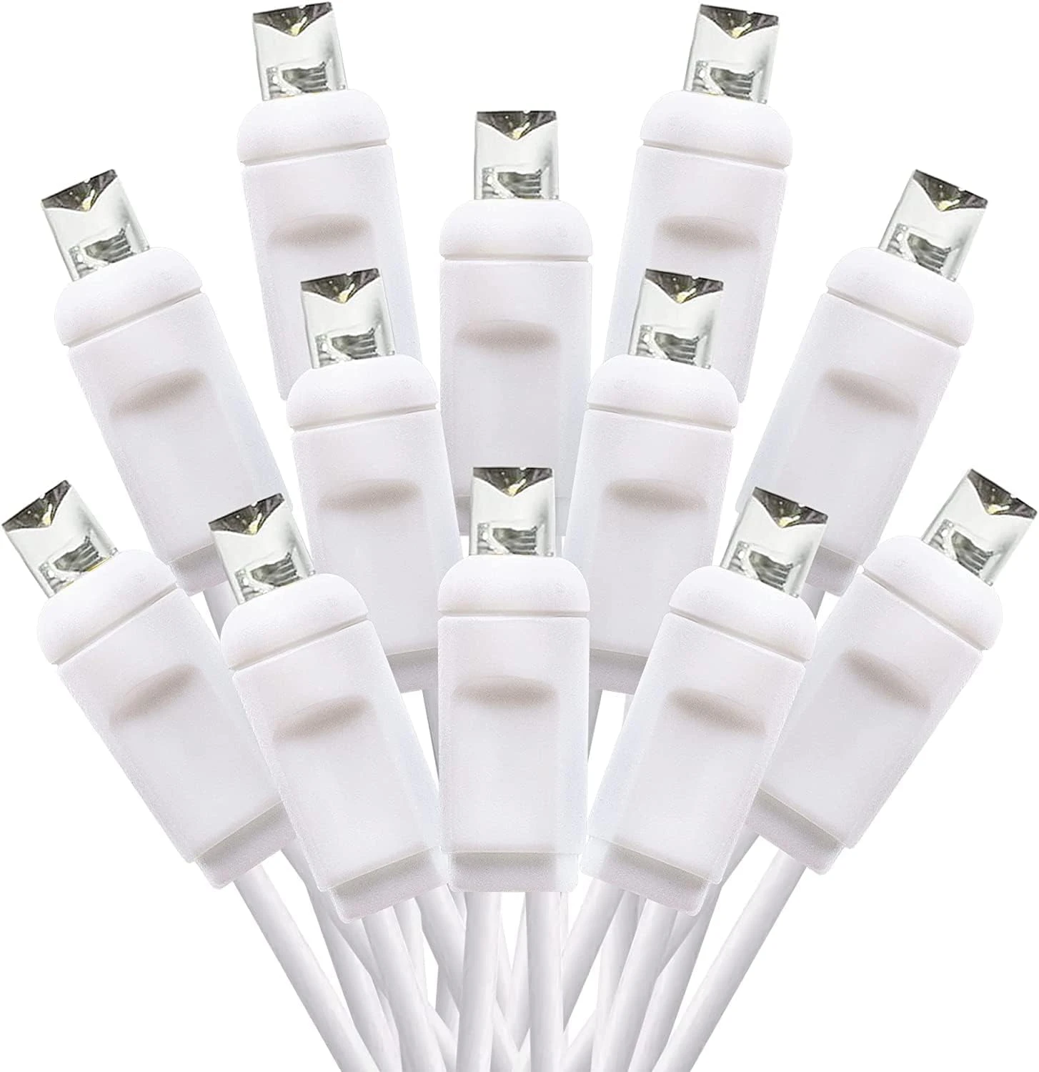 Erlandens 50ft 100 Cool White UL Certified LED Mini String Lights 5mm Wide Angle Christmas Lights Outdoor, Commercial Grade Holiday Lights IP65 Waterproof, Spacing 6in White Wire 1 Erlandens 50ft 100 Cool White UL Certified LED Mini String Lights 5mm Wide Angle Christmas Lights Outdoor, Commercial Grade Holiday Lights IP65 Waterproof, Spacing 6in White Wire