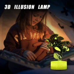 TMSJZF 3D Anime Night Light -LED Illusion Lamp 5 Patterns And 16 Color Change Decor Table Lamp With Remote Control, Creative Birthday Christmas Gifts For Boys Girls -Xmas Lighting Shop 61gAqddhrQL. AC SL1000