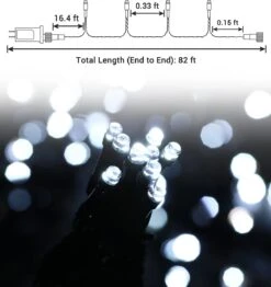 Flacchi Christmas Lights 82 Ft 200 LED Timer 8 Modes Low Voltage String Lights Indoor Outdoor White -Xmas Lighting Shop 61gj sIUM2L. AC SL1500