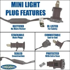 Novelty Lights 100 Commercial LED Christmas Lights (Warm White), 50 Feet W/ 6" Bulb Spacing, 5mm Bulbs, UL Listed, Brown Wire String Lights -Xmas Lighting Shop 61h0wzQtyTL. AC SL1000 1