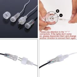 Adecorty Christmas Lights Outdoor, Meteor Shower Lights 12 Inch 8 Tubes Snow Falling Rain Cascading Icicle Lights For Xmas Tree, Christmas Decorations Outdoor, Luces De Navidad Para Exterior (White) -Xmas Lighting Shop 61hr1mY3MIL. AC SL1001