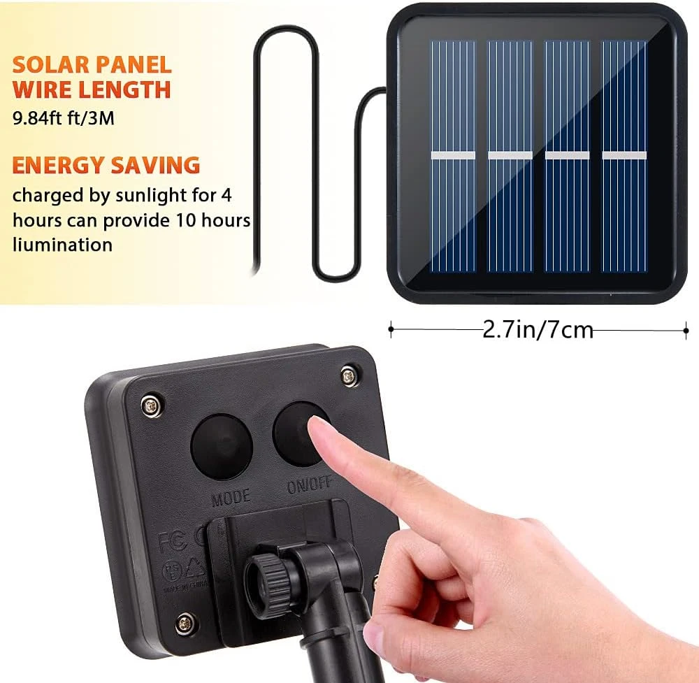 Solar Lights LED Strip Outdoor String Lights Waterproof 10ft Garden Path Deck Christmas Decorative Lighting 3 Solar Lights LED Strip Outdoor String Lights Waterproof 10ft Garden Path Deck Christmas Decorative Lighting - Image 3