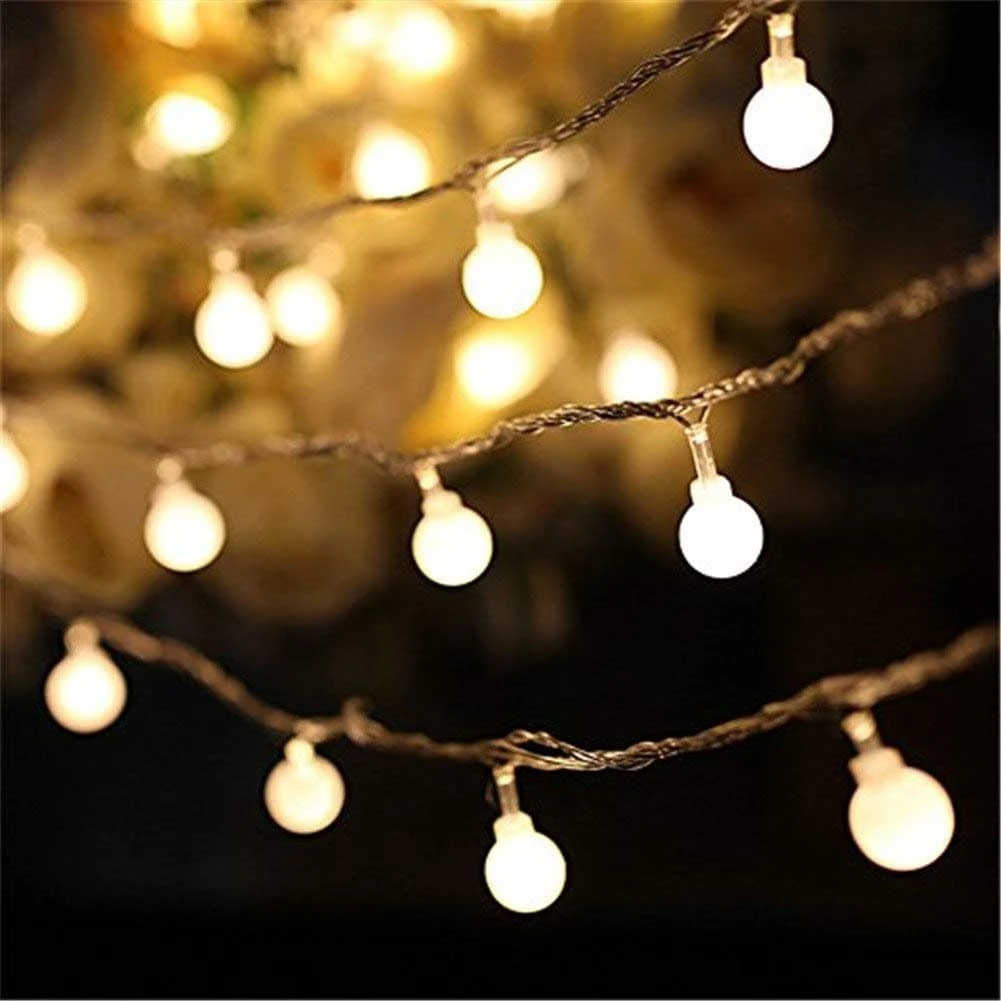 49ft 100 LED Globe String Lights With Remote, 8 Modes, Plug-in Fairy String Lights For Indoor Outdoor Party Wedding Christmas Tree Garden, Warm White - Eco-Friendly, Durable And Energy-Saving 8 49ft 100 LED Globe String Lights With Remote, 8 Modes, Plug-in Fairy String Lights For Indoor Outdoor Party Wedding Christmas Tree Garden, Warm White - Eco-Friendly, Durable And Energy-Saving - Image 8