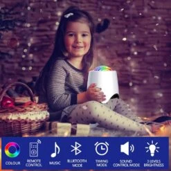 Elmchee Star Projector, 3 In 1 LED Sky Projector With 14 Projection Effects, Music Speaker, Sky Star Lite Light, Nebula Cloud, Galaxy Starry Night Light Projector For Baby Bedroom Christmas Gift -Xmas Lighting Shop 61iQE6hf7eL. AC SL1000