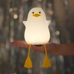 YuanDian Cute Seagull Night Light, Gifts For Women Teen Girls Baby,Night Lights For Kids Bedroom Kawaii Room Decor, Cute Christmas Duck Silicone Nightlights For Children Toddler